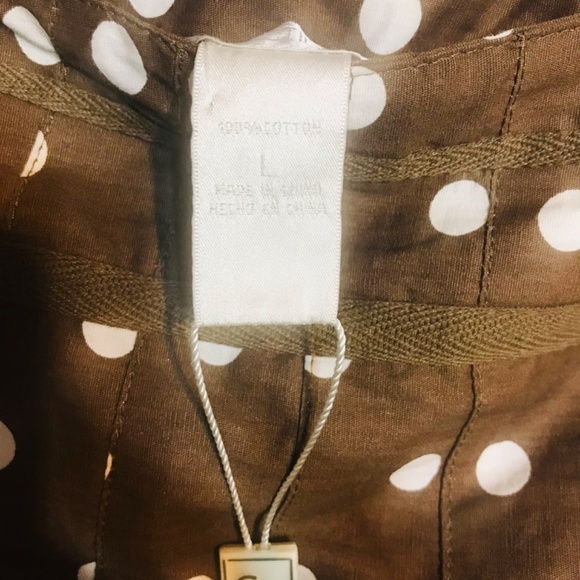 Connection 18 A Line Skirt/Brown and White Polka Dots/Retro/50s/Vintage/Large - Picture 7 of 7